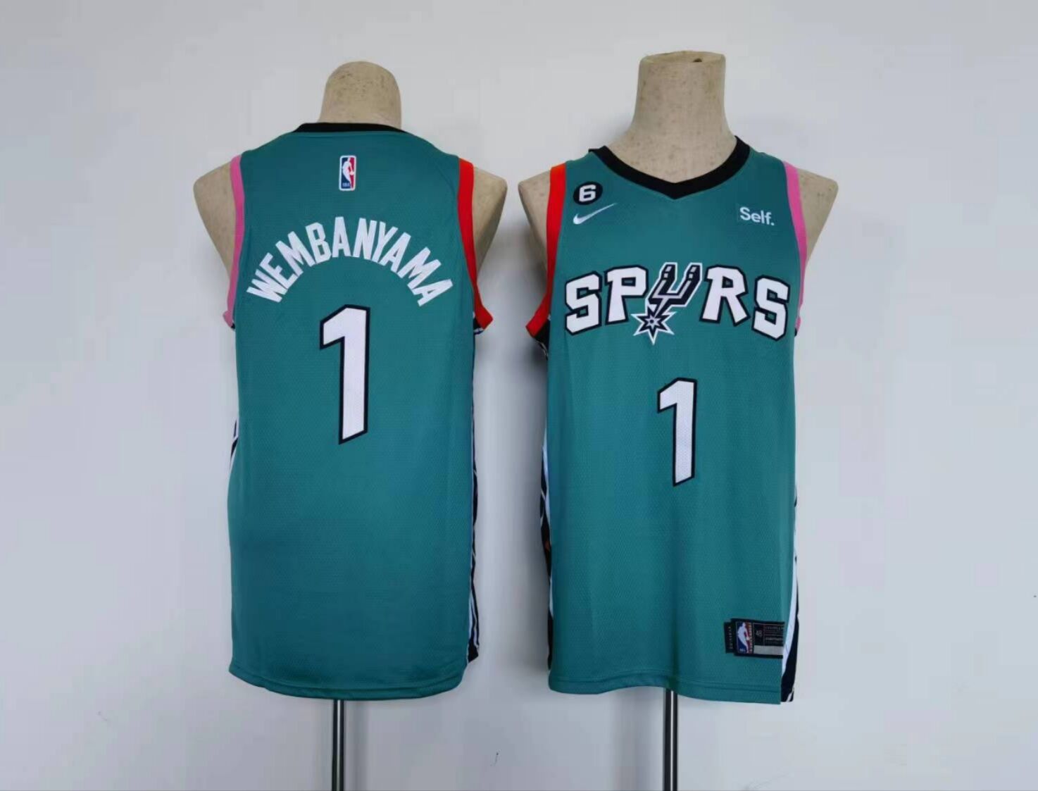 Men San Antonio Spurs #1 Wembanyama Nike Green City Edition Swingman NBA Jersey